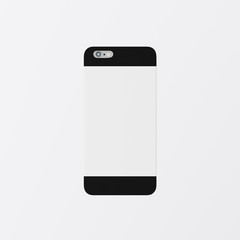 Closeup One Blank Black Clean Template Cover Phone Case Smartphone Mockup.Generic Design Mobile Back Isolated Empty Background.Ready Corporate Logo White Label Message.3d rendering.