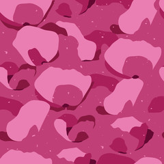 Obraz na płótnie Canvas Random petals seamless pattern. Pink flower background