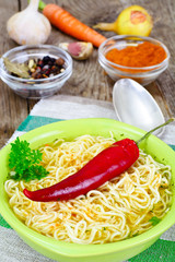 Tasty Chicken Soup with Chinese Noodles