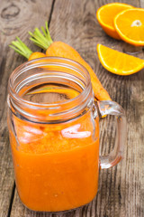 Fresh Juicy Orange Carrots and Juice