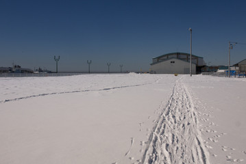 冬の釧路港