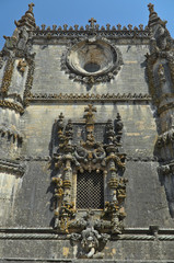 The Chapter House Window was executed by Diogo de Arruda in Tomar, Portugal, in 1510-1513. King Manuel I iconography is present and It is considered today as the most outstanding work of Manueline art