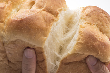 手で割った食パン