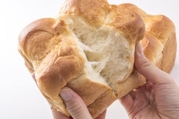手で割った食パン