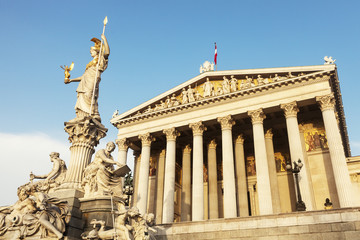 Fototapeta na wymiar Parliament of Austria in Vienna