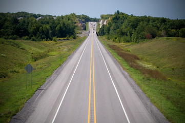 Major Highway with Double Yellow Lines