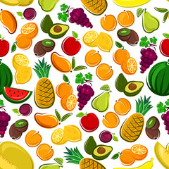 Fruits seamless pattern background