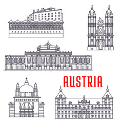 Historic buildings and sightseeings of Austria