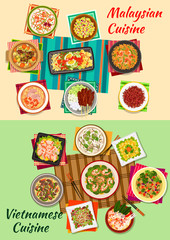 Vietnamese and malaysian cuisine icon