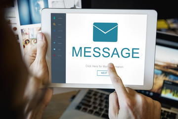 Message Contact Envelope Online Technology Concept
