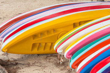 Boats with turnovers.