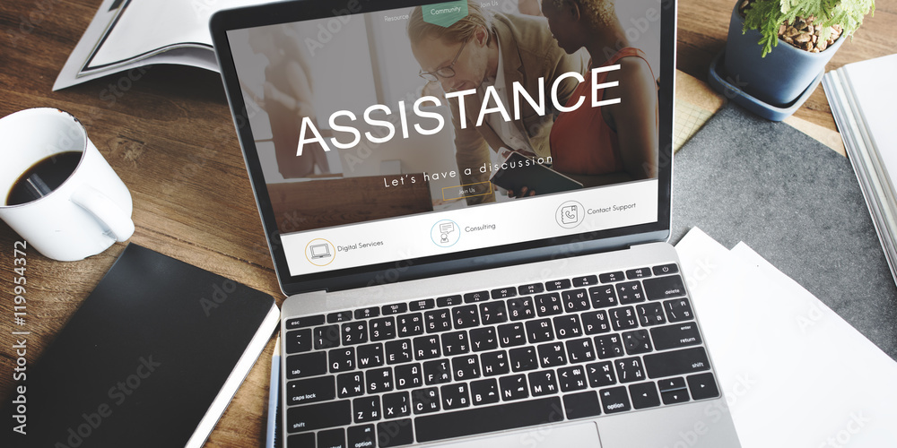 Wall mural helpdesk support information support concept
