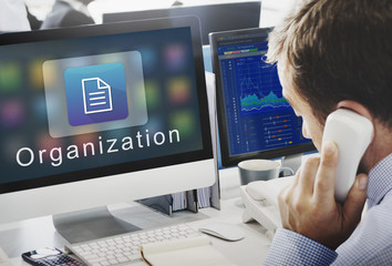 Business Organization Application Page Icon Concept