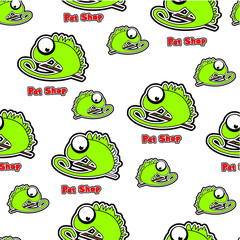 seamless pattern with chameleon