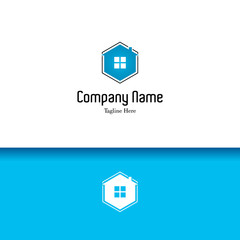 Real estate, apartment, condo, house, rental business. Corporate branding unique and creative lowercase flat logo design template