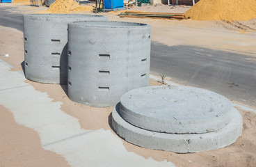 Two concrete soakwells