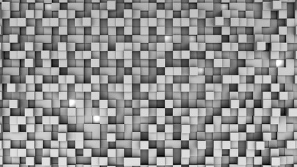 Cube random position 3d rendering