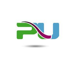 PU initial monogram logo
