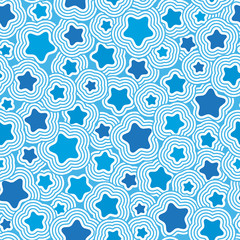 Seamless pattern. Colorful background of  blue stars.