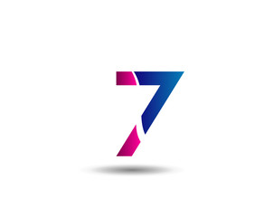Abstract Number 7 logo Symbol icon
