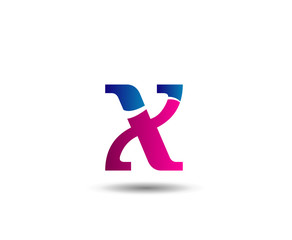 Letter x logo icon design template elements. Vector color sign
