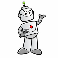 Cartoon Happy Robot