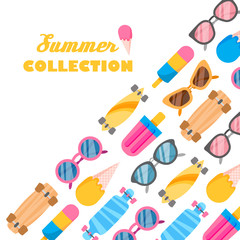 Summer collection of objects