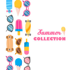 Summer collection of objects