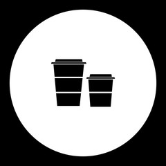 black isolated crucible for coffee to go eps10