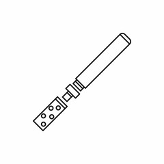 Electronic cigarette and extra cartridge icon in outline style isolated on white background vector illustration