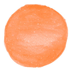 Orange round watercolor