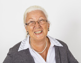 happy smiling mature woman