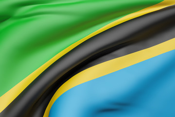 Tanzania flag waving