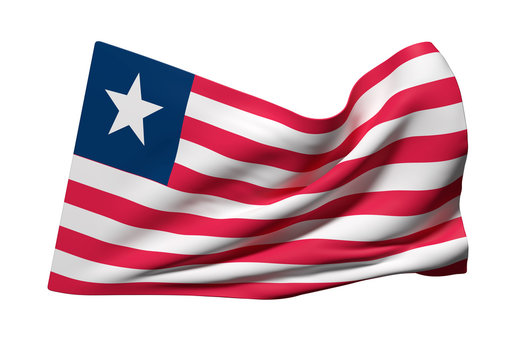 Liberia flag waving