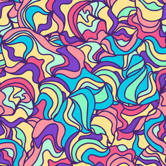  Waves background seamlessly tiling. Seamless wave hand-drawn pattern, For design
