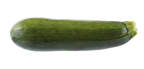 green zucchini vegetables isolated on white