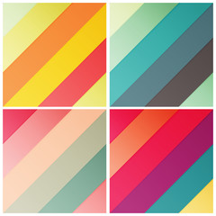 set of retro stripe diagonal pattern with stylish colors can be