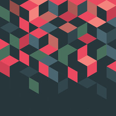 Abstract colorful retro geometric modern template for business or technology presentation and space for your text or subject, vector illustration