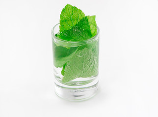 Vodka with mint