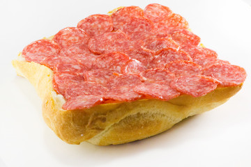 Salami on a bun