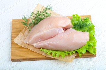 Raw chicken breast