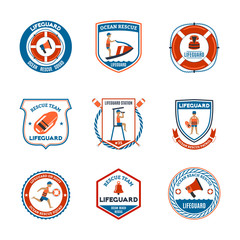 Lifeguard Emblems Set