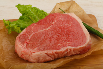 Beef steak raw