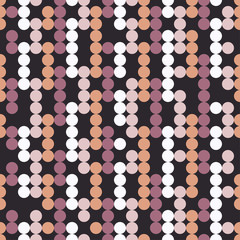 Seamless vector decorative background with circles and polka dots. Print. Cloth design, wallpaper.