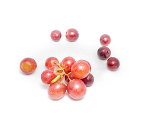 grapes isolated on over white background