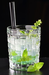 Mojito Cocktail on black background