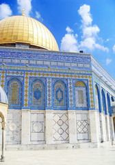 Fototapeta na wymiar The Dome of the Rock Jerusalem Israel