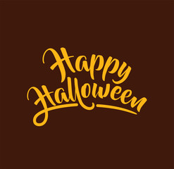 Halloween design of greeting cards, posters, banner with lettering