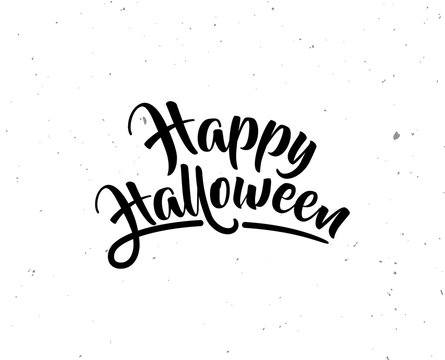 Halloween design of greeting cards, posters, banner with lettering
