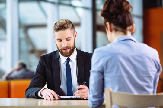 Job interview - contract signing